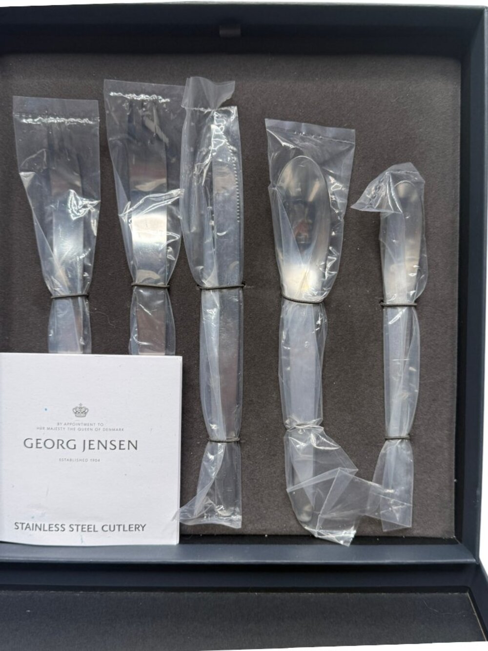 Arne Jacobsen by Georg Jensen Stainless Service for 1 Sets 5 pieces NEW SEALED - Picture 2 of 7